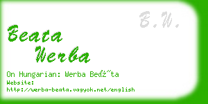 beata werba business card